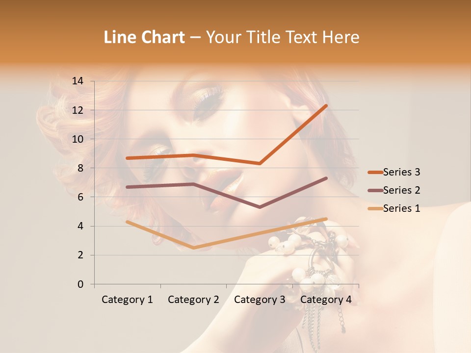 Cosmetics Girl Posing PowerPoint Template