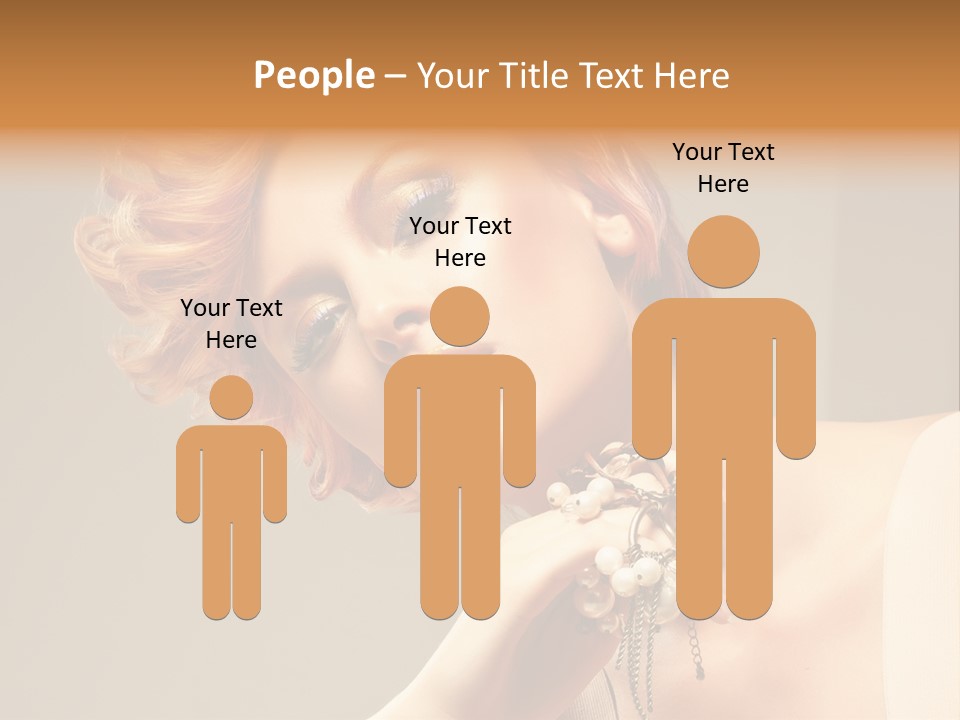 Cosmetics Girl Posing PowerPoint Template