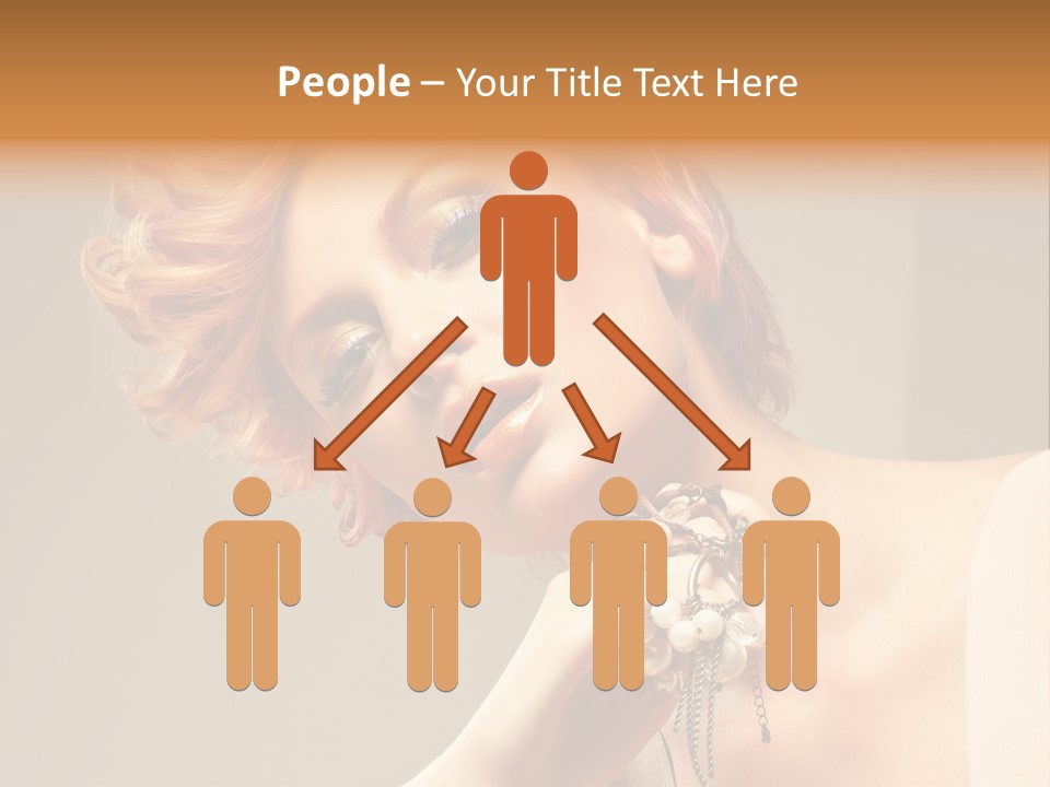 Cosmetics Girl Posing PowerPoint Template