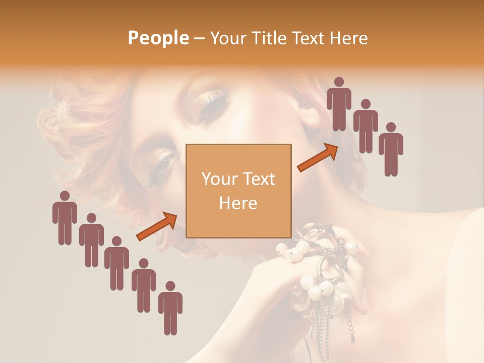 Cosmetics Girl Posing PowerPoint Template