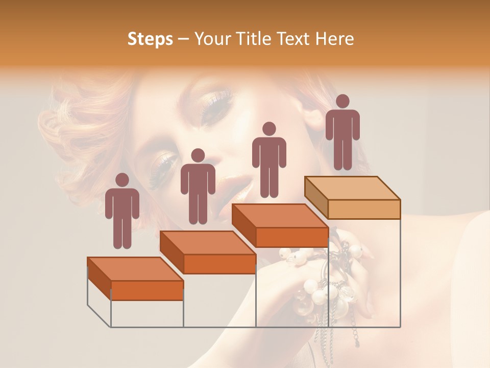 Cosmetics Girl Posing PowerPoint Template