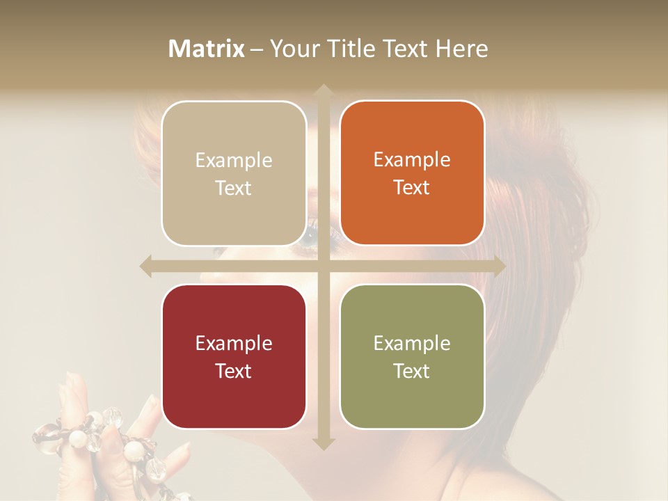 Cosmetics Girl Posing PowerPoint Template