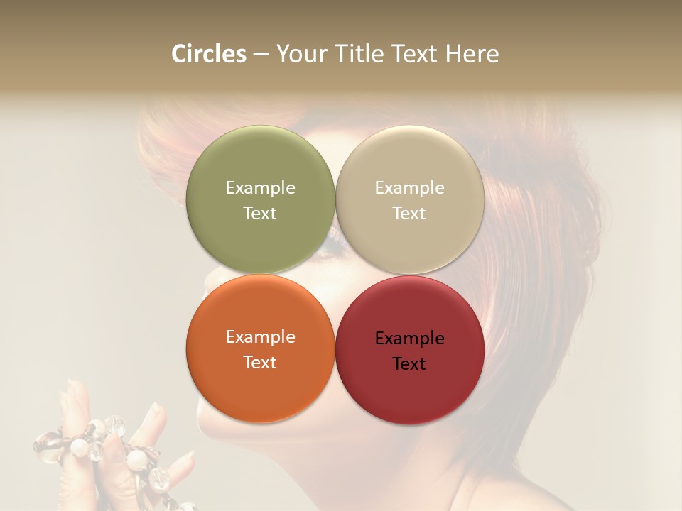 Cosmetics Girl Posing PowerPoint Template