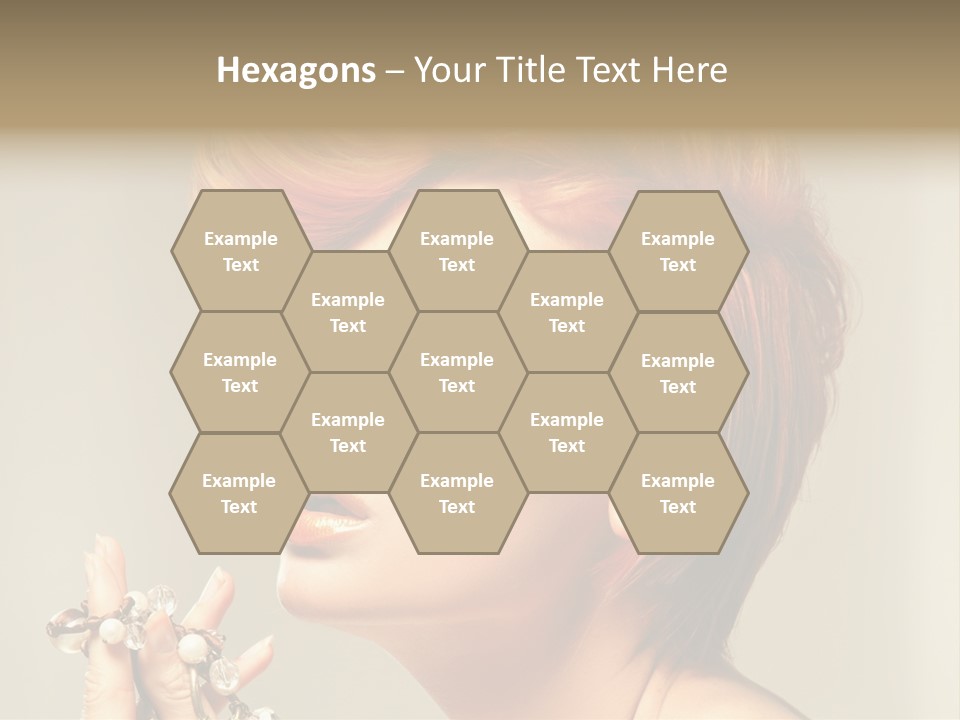 Cosmetics Girl Posing PowerPoint Template