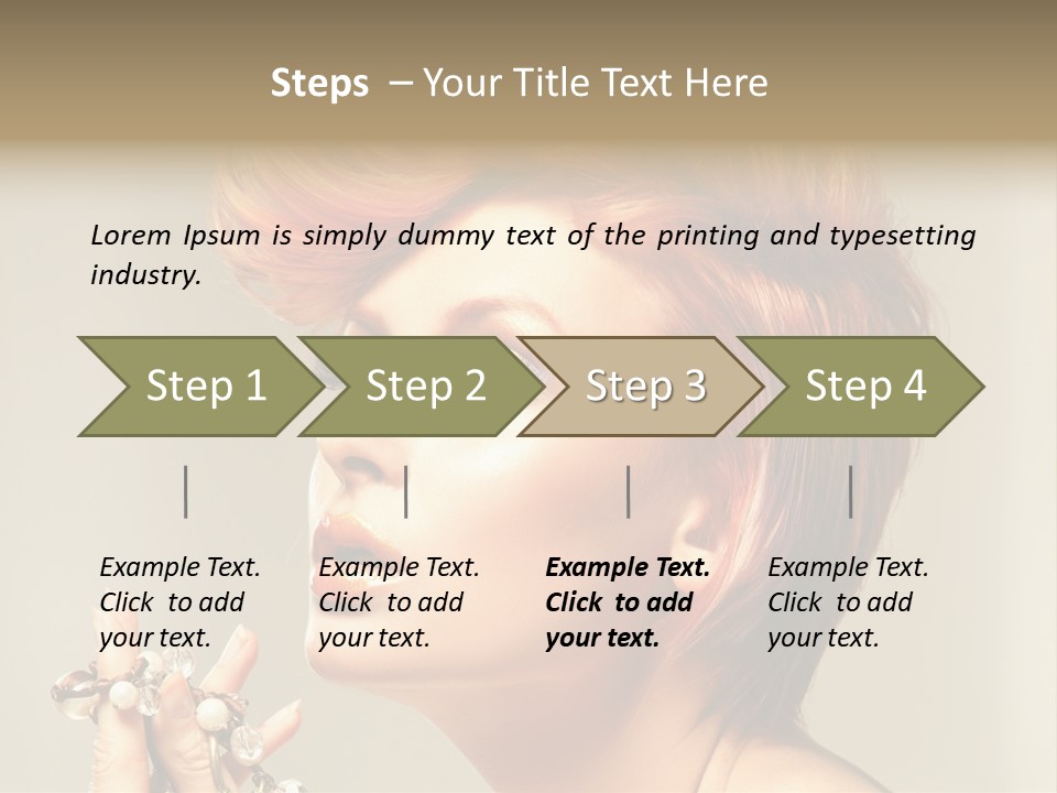 Cosmetics Girl Posing PowerPoint Template