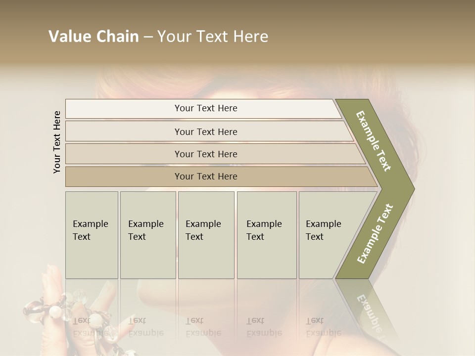 Cosmetics Girl Posing PowerPoint Template