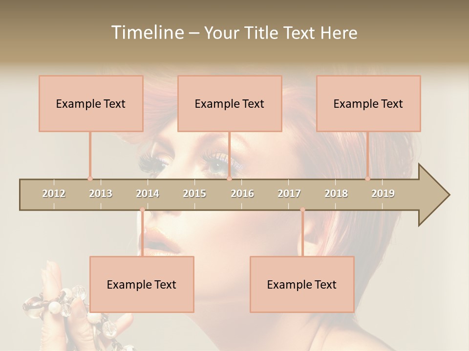 Cosmetics Girl Posing PowerPoint Template