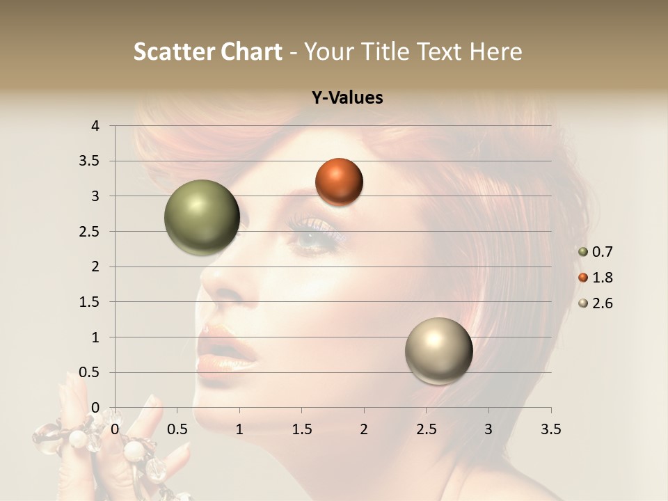 Cosmetics Girl Posing PowerPoint Template