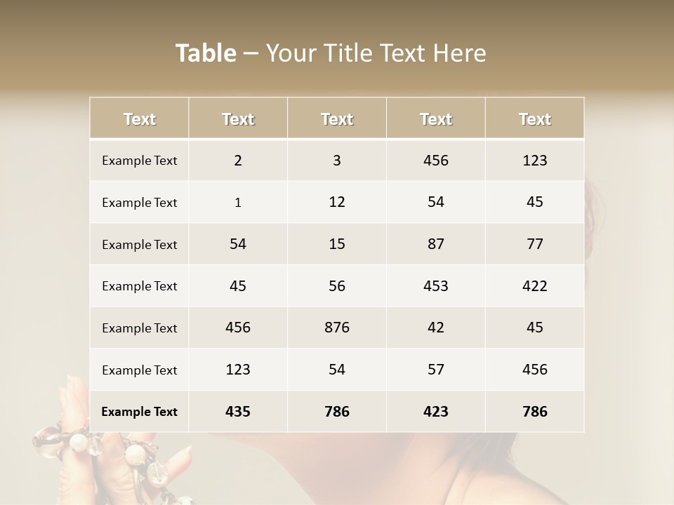 Cosmetics Girl Posing PowerPoint Template