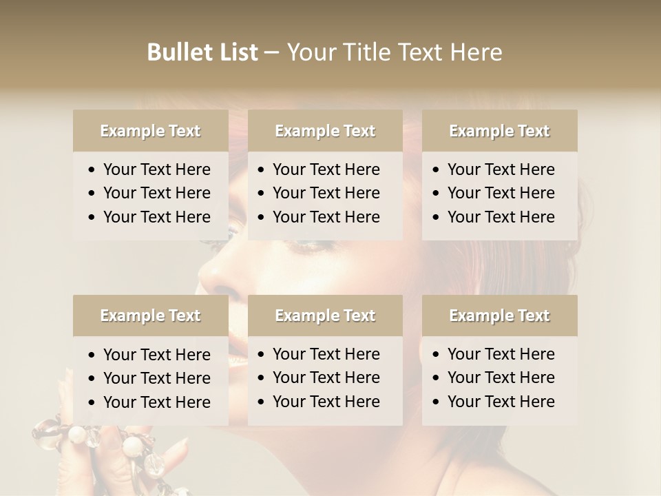 Cosmetics Girl Posing PowerPoint Template