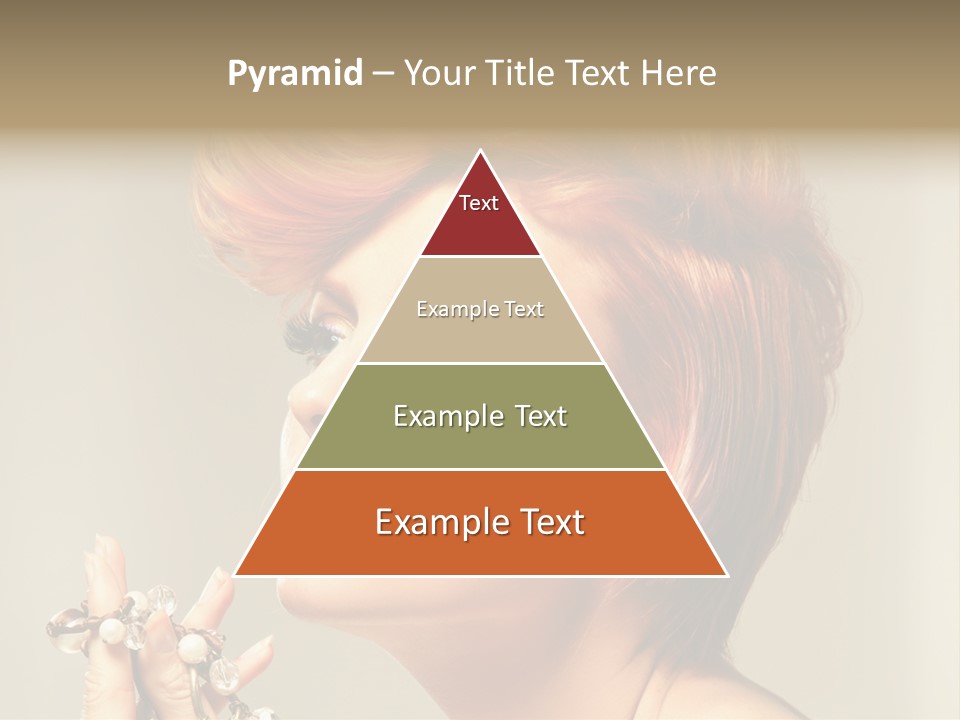 Cosmetics Girl Posing PowerPoint Template