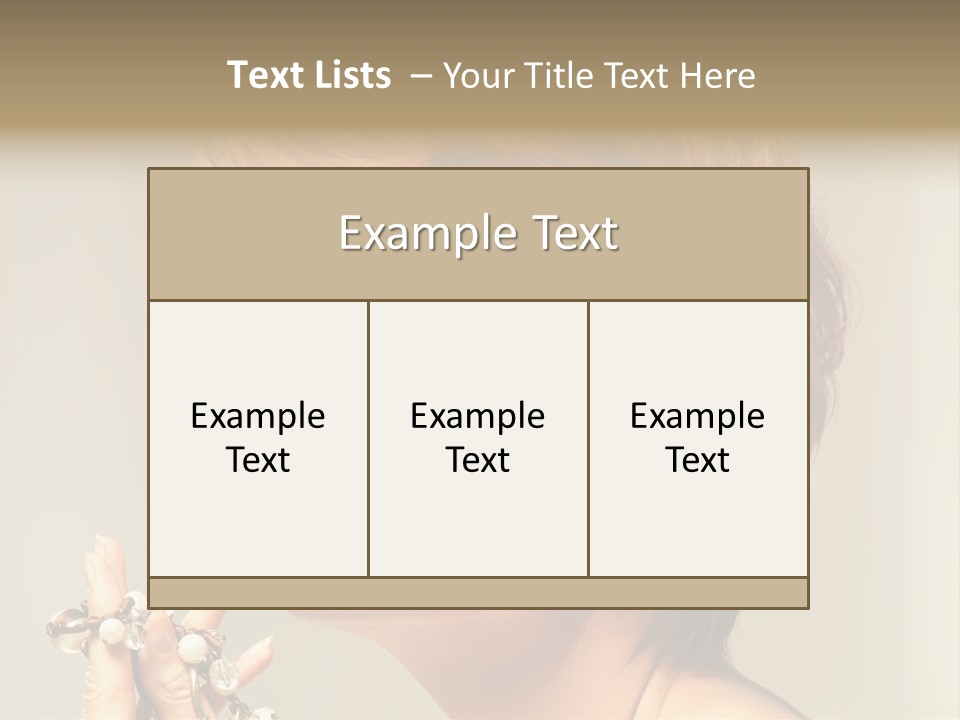 Cosmetics Girl Posing PowerPoint Template