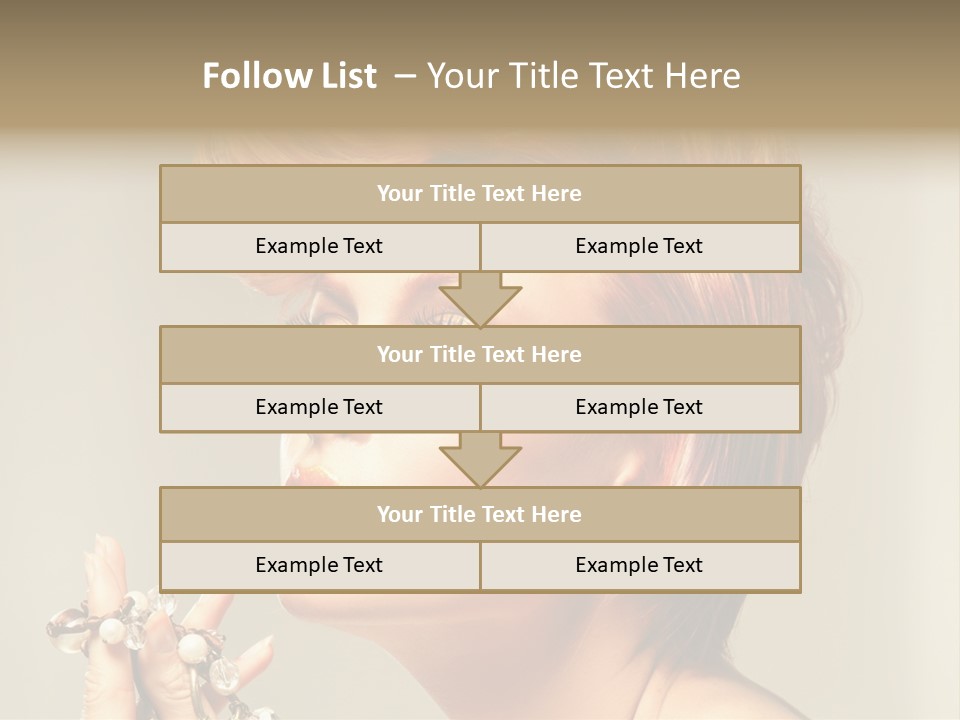 Cosmetics Girl Posing PowerPoint Template