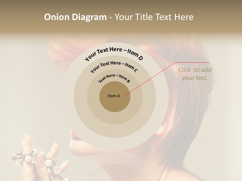 Cosmetics Girl Posing PowerPoint Template