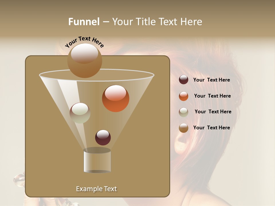 Cosmetics Girl Posing PowerPoint Template