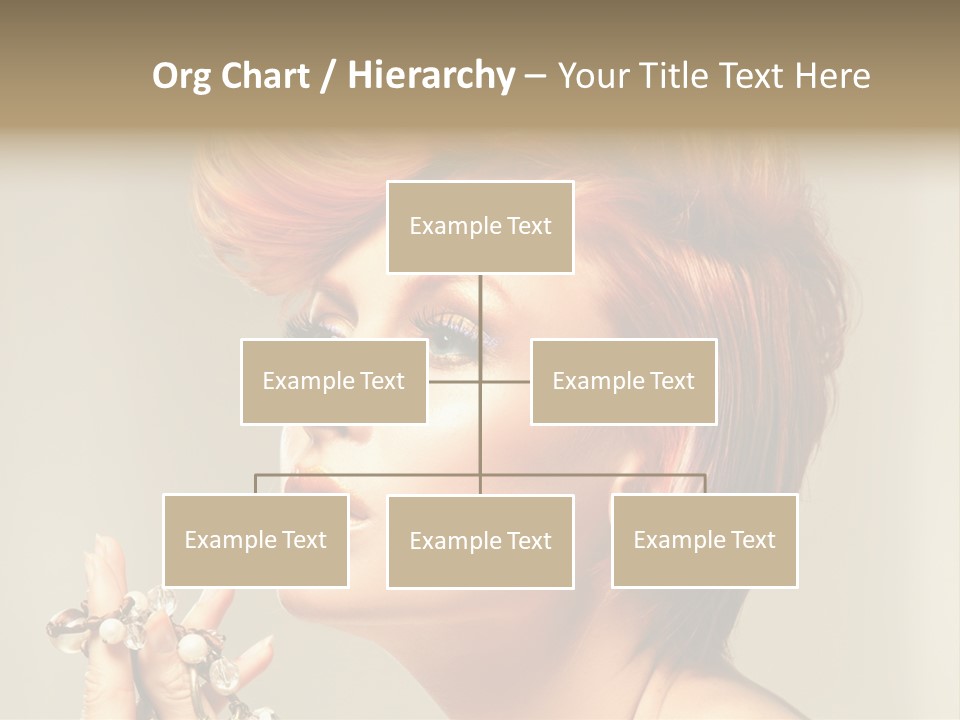 Cosmetics Girl Posing PowerPoint Template