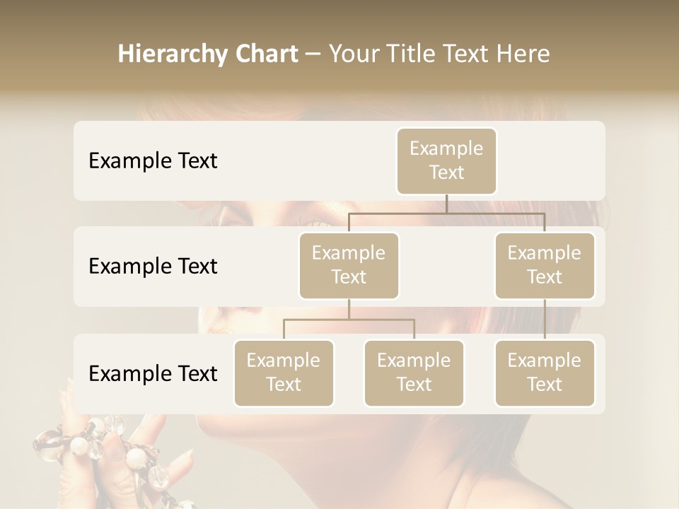 Cosmetics Girl Posing PowerPoint Template