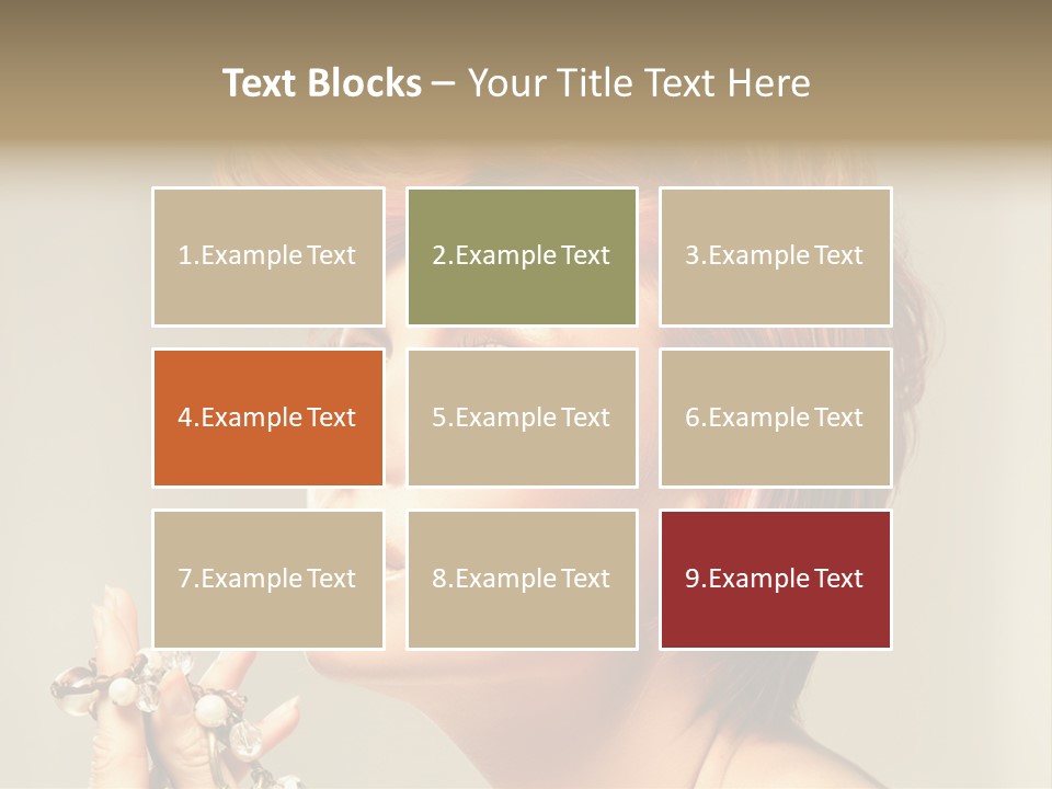 Cosmetics Girl Posing PowerPoint Template