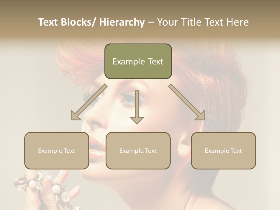 Cosmetics Girl Posing PowerPoint Template