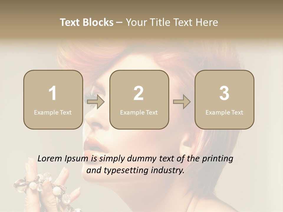 Cosmetics Girl Posing PowerPoint Template