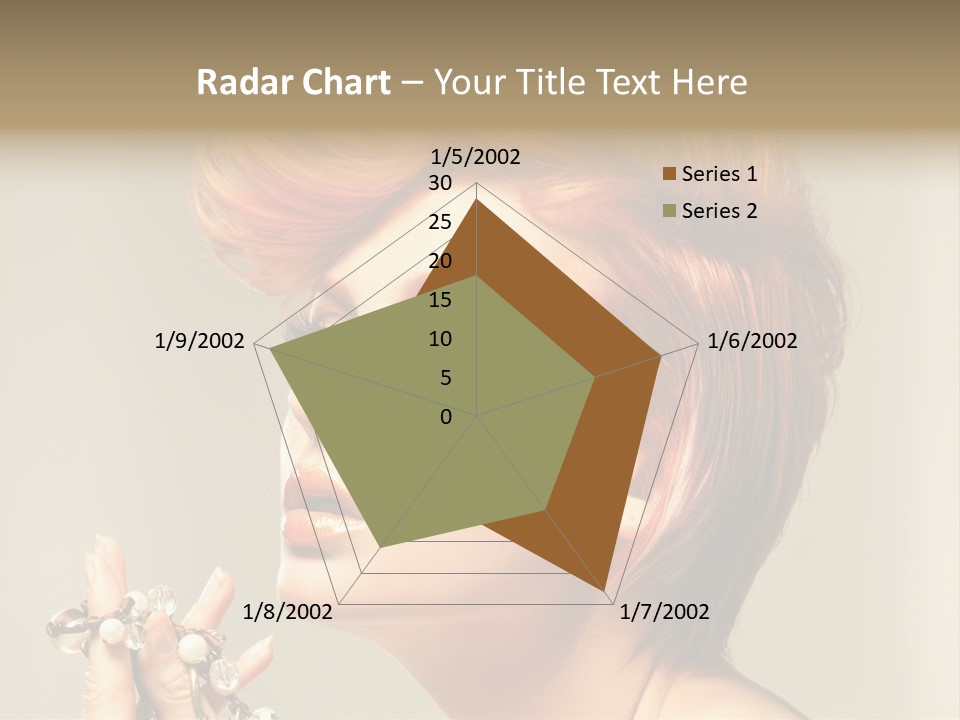 Cosmetics Girl Posing PowerPoint Template