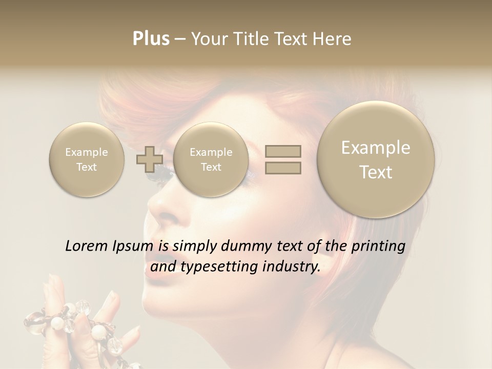 Cosmetics Girl Posing PowerPoint Template