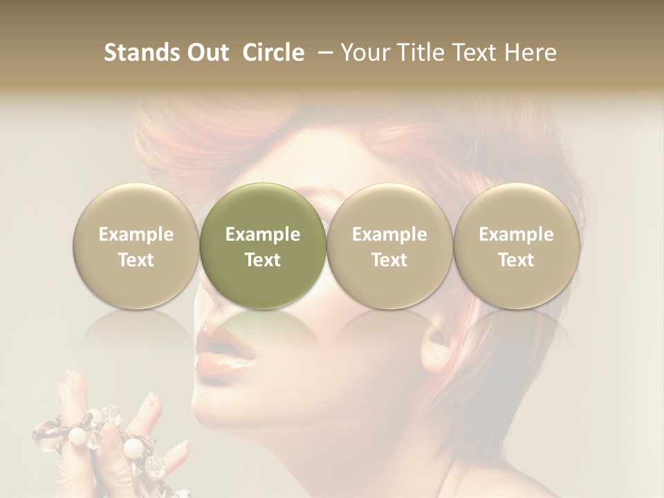 Cosmetics Girl Posing PowerPoint Template