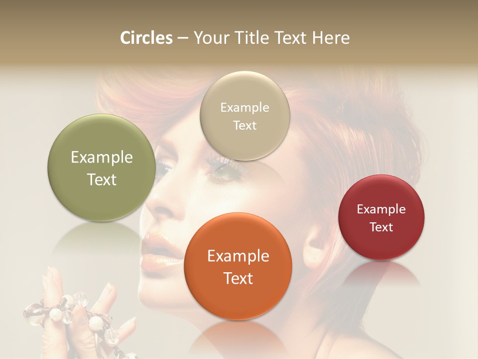 Cosmetics Girl Posing PowerPoint Template