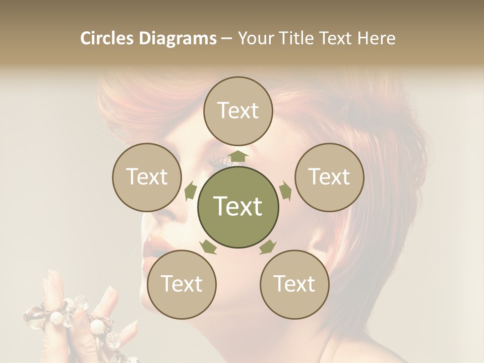 Cosmetics Girl Posing PowerPoint Template