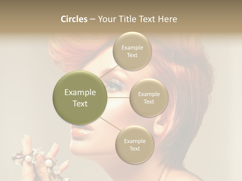 Cosmetics Girl Posing PowerPoint Template