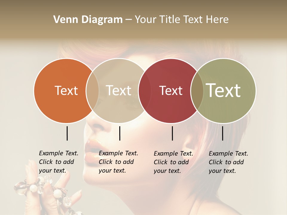 Cosmetics Girl Posing PowerPoint Template