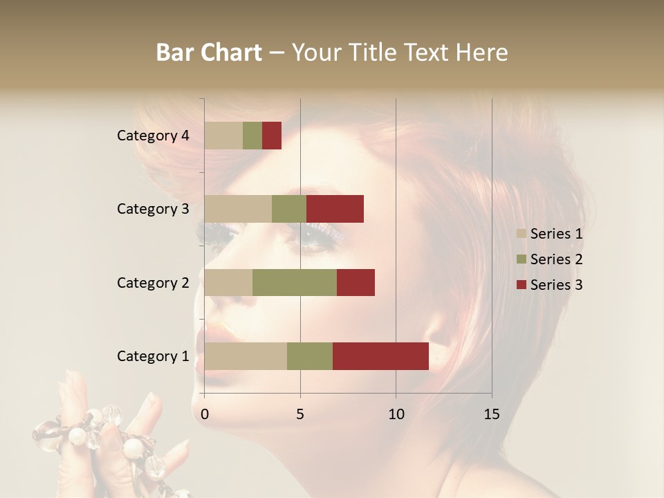 Cosmetics Girl Posing PowerPoint Template