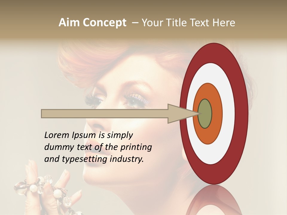 Cosmetics Girl Posing PowerPoint Template