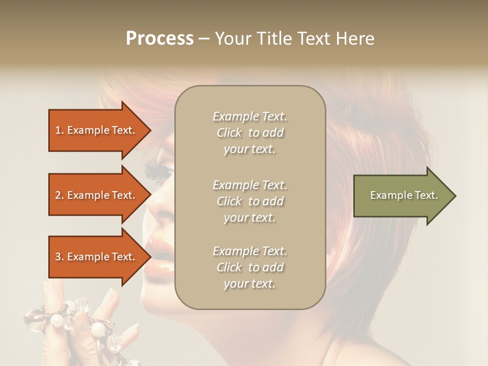 Cosmetics Girl Posing PowerPoint Template