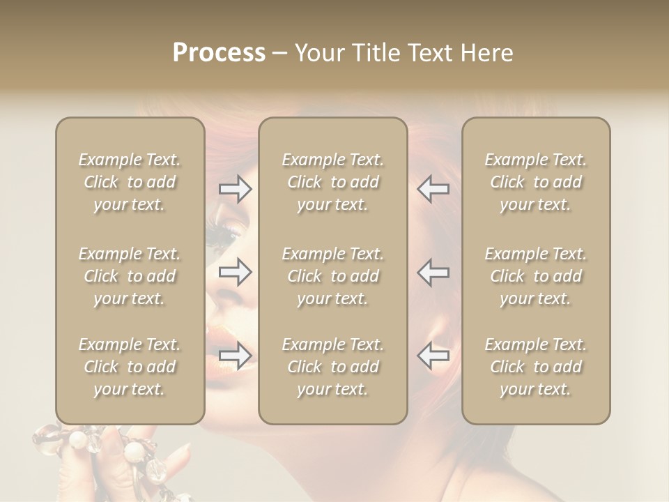 Cosmetics Girl Posing PowerPoint Template