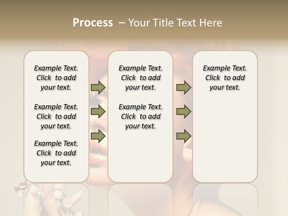 Cosmetics Girl Posing PowerPoint Template
