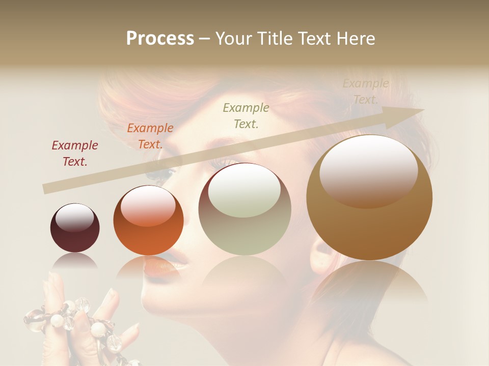 Cosmetics Girl Posing PowerPoint Template
