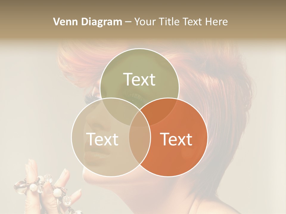 Cosmetics Girl Posing PowerPoint Template