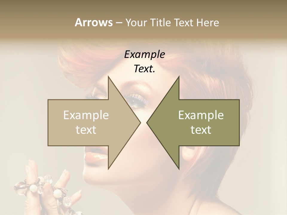 Cosmetics Girl Posing PowerPoint Template