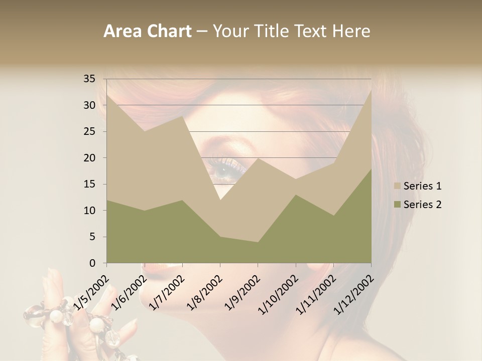 Cosmetics Girl Posing PowerPoint Template