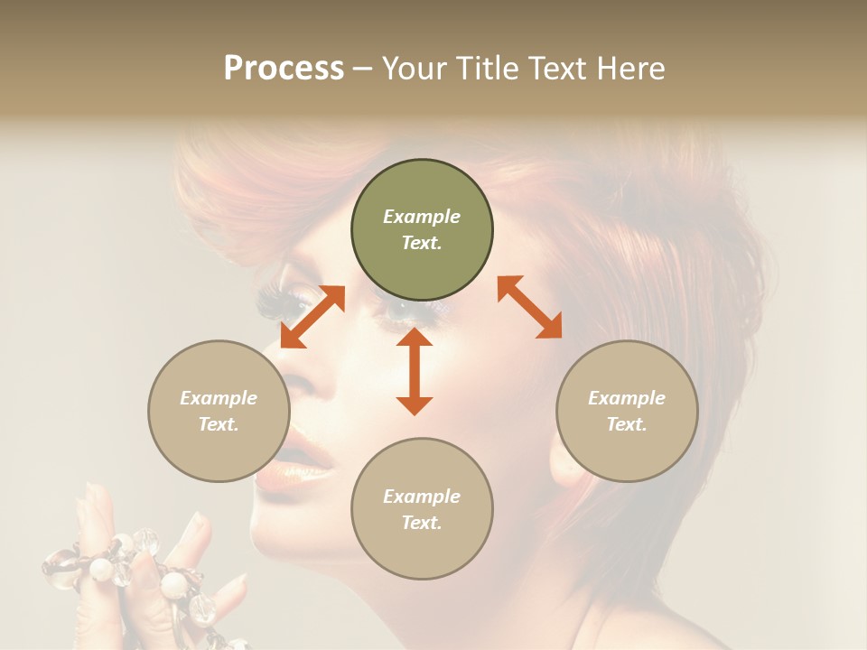 Cosmetics Girl Posing PowerPoint Template
