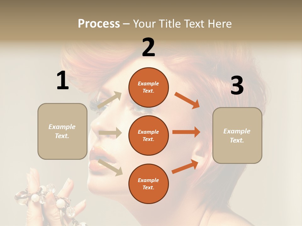 Cosmetics Girl Posing PowerPoint Template
