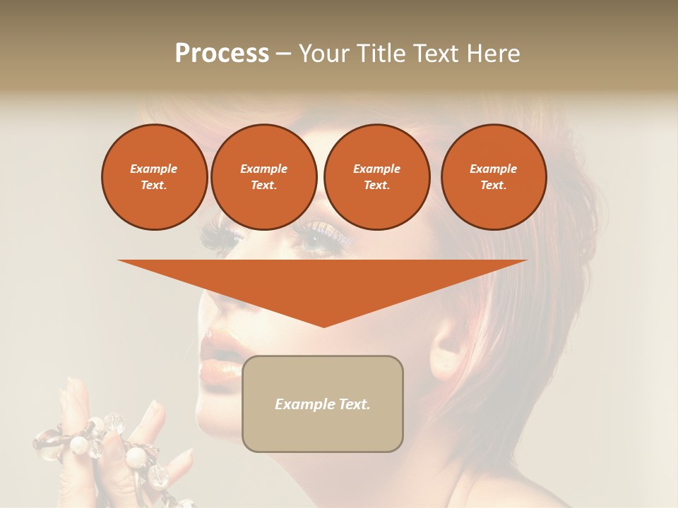 Cosmetics Girl Posing PowerPoint Template