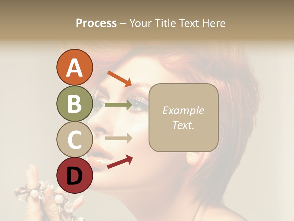 Cosmetics Girl Posing PowerPoint Template