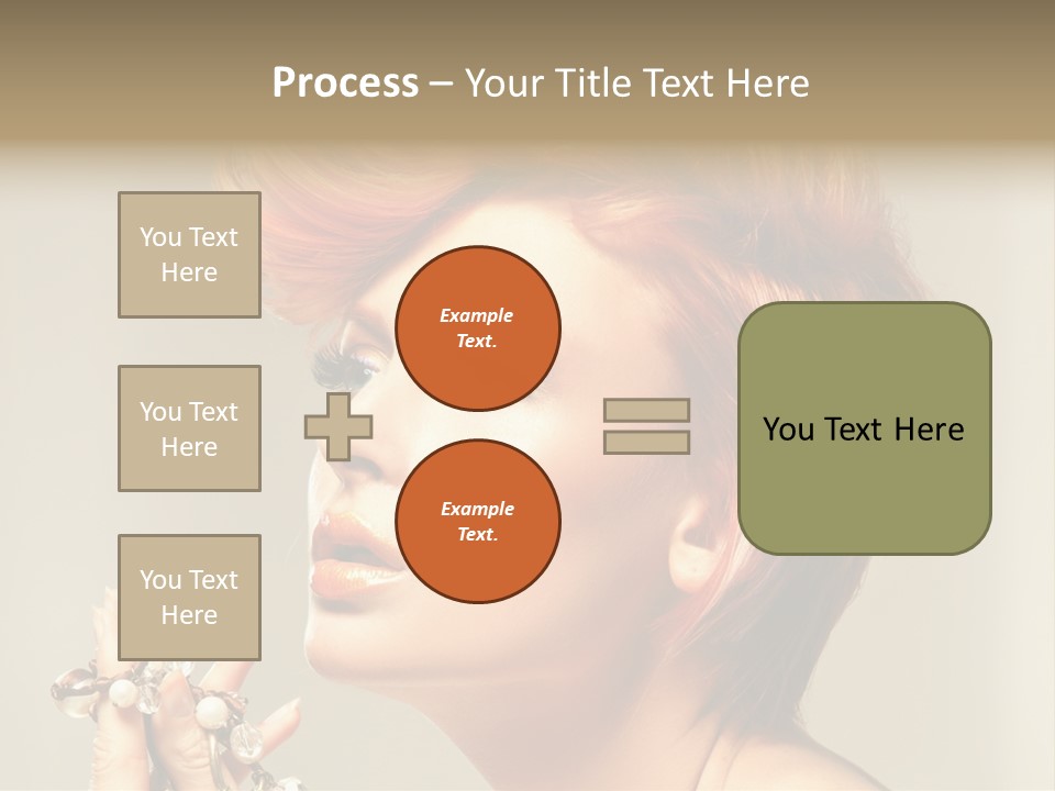 Cosmetics Girl Posing PowerPoint Template