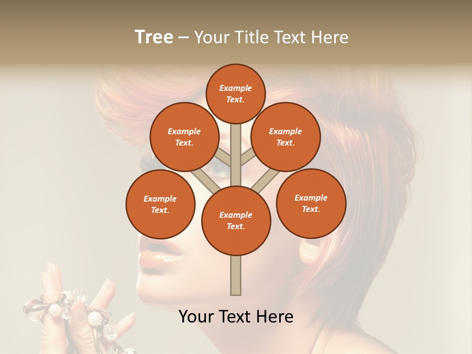 Cosmetics Girl Posing PowerPoint Template