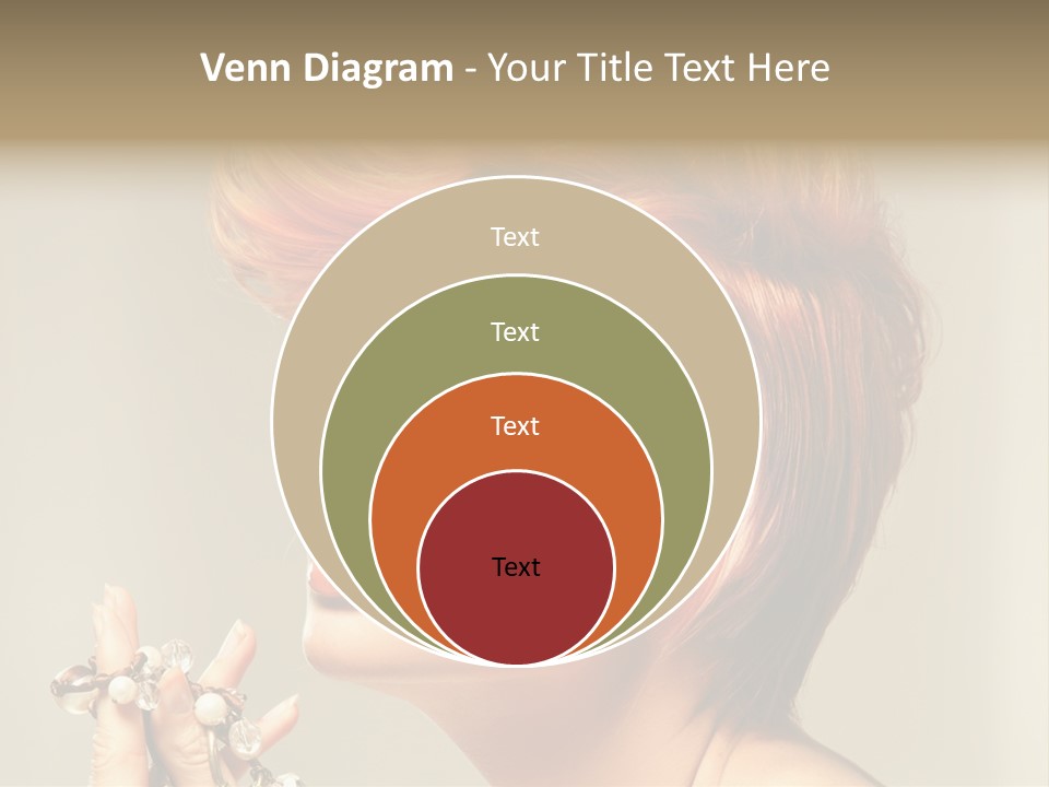 Cosmetics Girl Posing PowerPoint Template