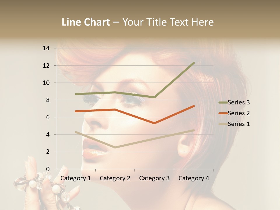 Cosmetics Girl Posing PowerPoint Template