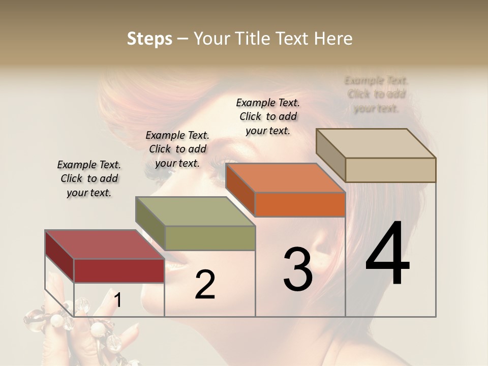 Cosmetics Girl Posing PowerPoint Template