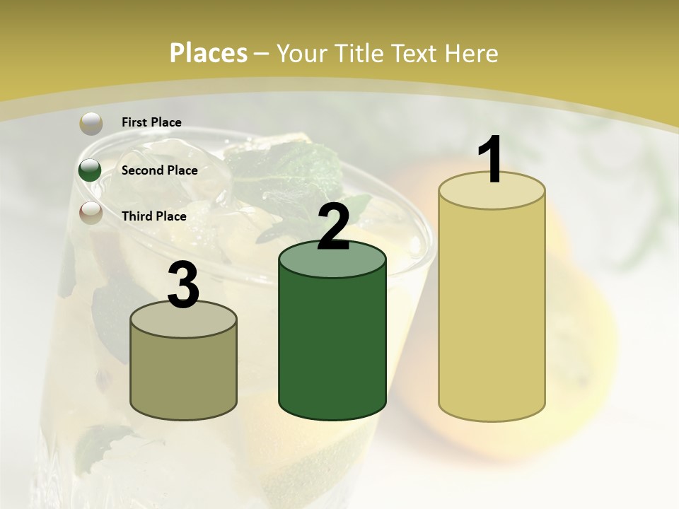 A Glass Of Lemonade Next To Lemons On A Table PowerPoint Template